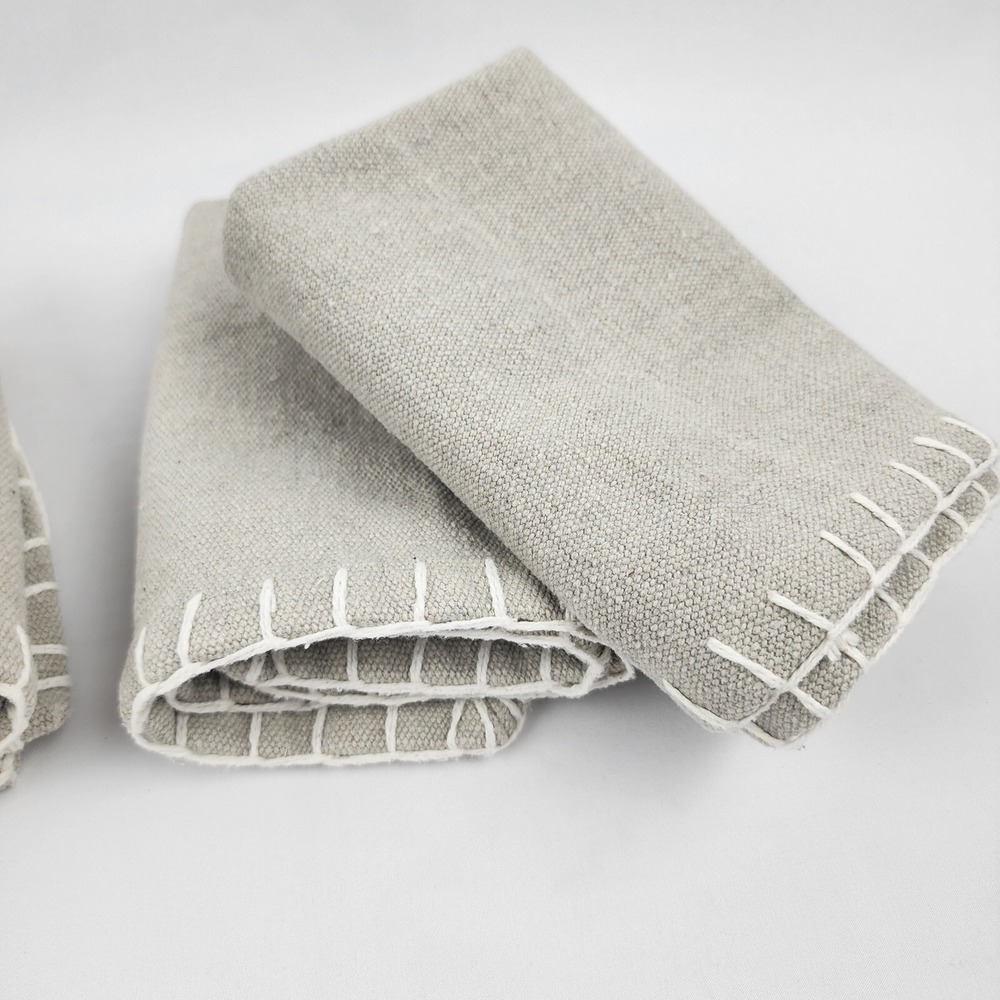 4 Fennco Styles Celena Collection Contemporary 100% Cotton Cloth Napkin India - Picture 6 of 8